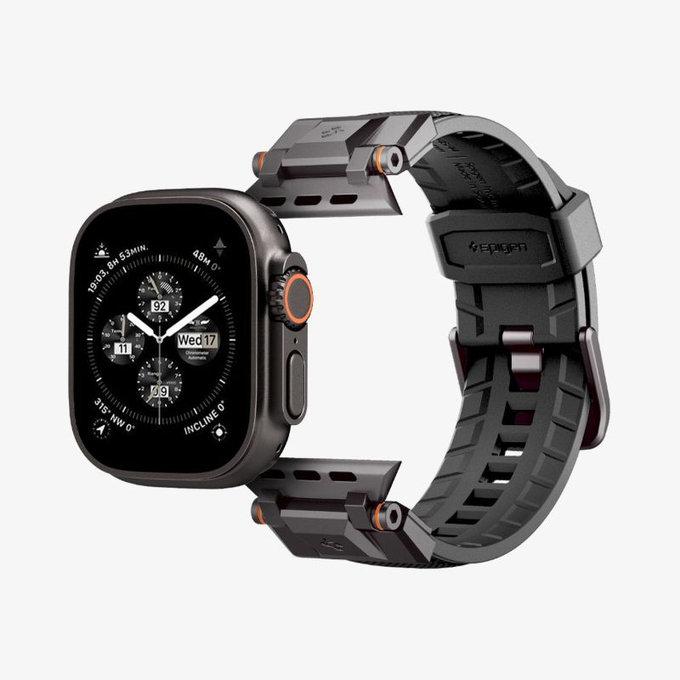 Spigen - Λουράκι Durapro Armor για Apple Watch (42, 44, 45, 49mm), Black Edition
