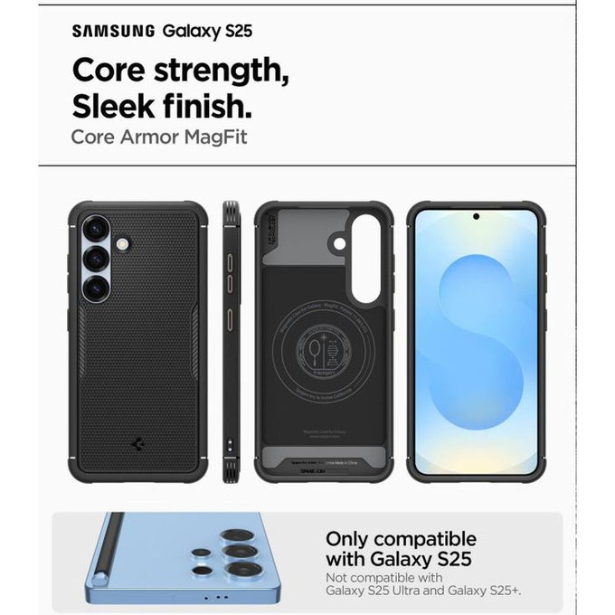 Spigen - Θήκη Core Armor με MagSafe για Samsung Galaxy S25, Matte Black