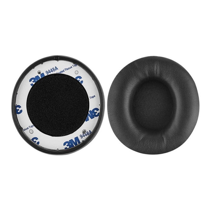 Ανταλλακτικά Earpads Ακουστικών για Beats Solo Pro, Wireless, Αφρός Μνήμης + PU Δέρμα, Μαύρο, Black, 1 Ζεύγος