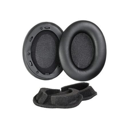 Ανταλλακτικά Earpads Ακουστικών για Sony WH-1000XM3, Αφρός Μνήμης + PU Δέρμα, Μαύρο, Black, 1 Ζεύγος