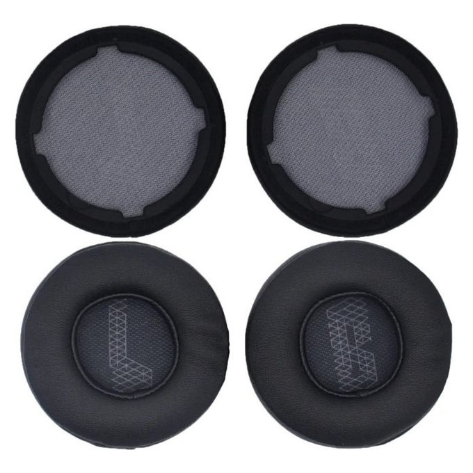 Ανταλλακτικά Earpads Ακουστικών για JBL Live 400BT, 460NC, Αφρός Μνήμης + PU Δέρμα, Μαύρο, Black, 1 Ζεύγος