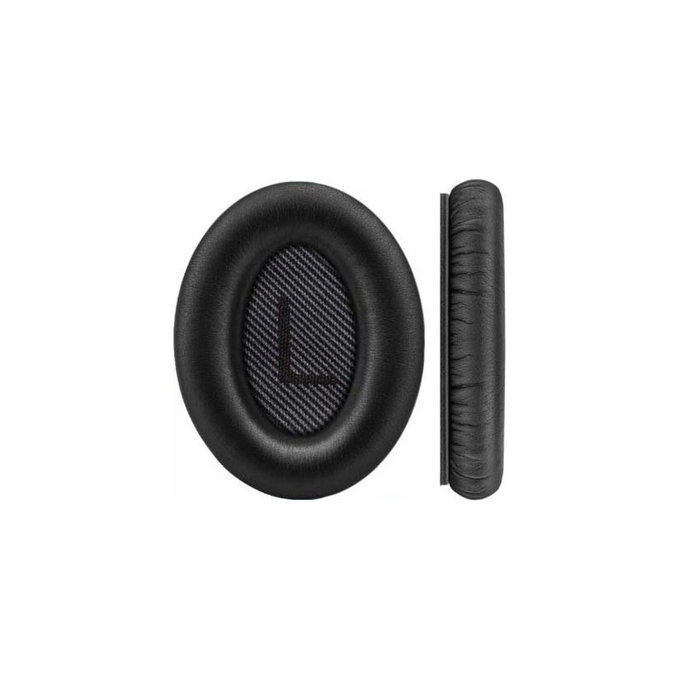 Ανταλλακτικά Earpads Ακουστικών για Bose QuietComγιαt 35, Αφρός Μνήμης + PU Δέρμα, Μαύρο, Black, 1 Ζεύγος