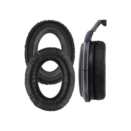 Ανταλλακτικά Earpads Ακουστικών για Sennheiser HD650, Αφρός Μνήμης + PU Δέρμα, Μαύρο, Black, 1 Ζεύγος