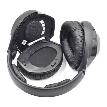 Ανταλλακτικά Earpads Ακουστικών για Sennheiser HDR175, RS175, Αφρός Μνήμης + PU Δέρμα, Μαύρο, Black, 1 Ζεύγος