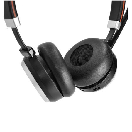 Ανταλλακτικά Earpads Ακουστικών για Jabra Evolve 20, 30, 40, PU Δέρμα, Μαύρο, Black, 1 Ζεύγος