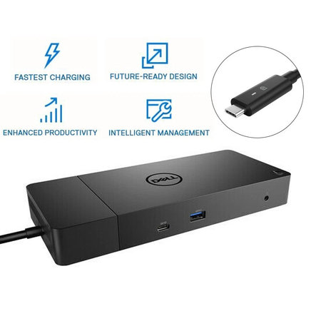 Dell WD19 K20A001 - Σταθμός σύνδεσης (USB-C) + Τροφοδοτικό 130W Ανακατασκευασμένο