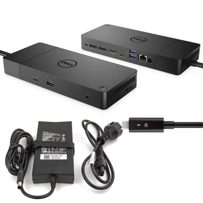 Dell WD19 K20A001 - Σταθμός σύνδεσης (USB-C) + Τροφοδοτικό 130W Ανακατασκευασμένο