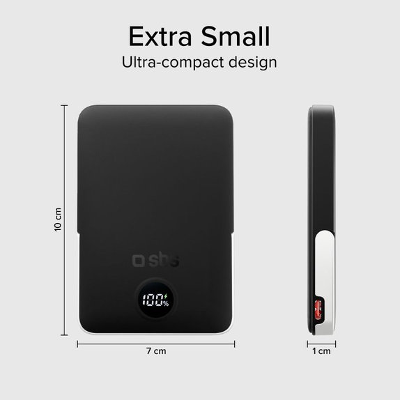 SBS - PowerBank 5000mAh, 20W, Power Delivery, Mag Stand, μαύρο