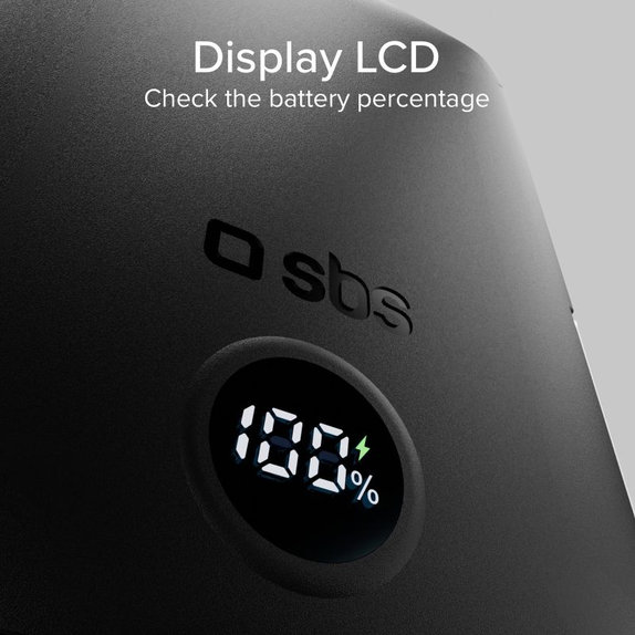 SBS - PowerBank 5000mAh, 20W, Power Delivery, Mag Stand, μαύρο
