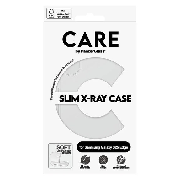Θήκη X-Ray για Samsung Galaxy S25 Edge, Διάφανο, PanzerGlass