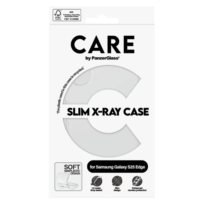 Θήκη X-Ray για Samsung Galaxy S25 Edge, Διάφανο, PanzerGlass