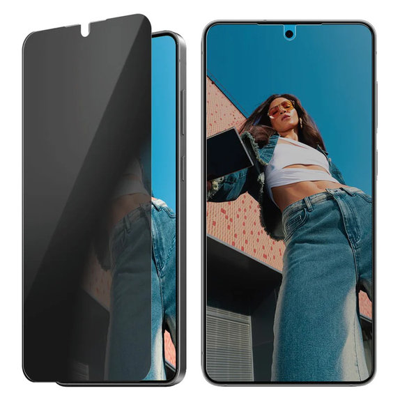 Σκληρυμένο γυαλί UWF Privacy με εφαρμογέα για Samsung Galaxy S25 Edge, Διάφανο, PanzerGlass