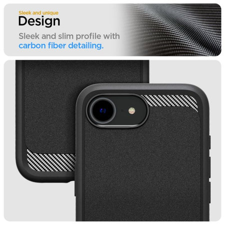 Spigen - Θήκη Rugged Armor με MagSafe για iPhone 16e, Matte Black
