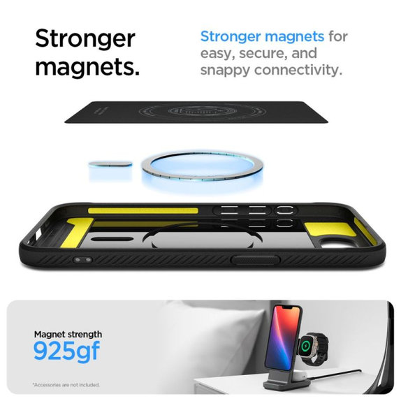 Spigen - Θήκη Rugged Armor με MagSafe για iPhone 16e, Matte Black