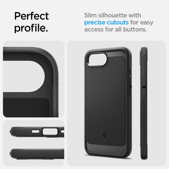 Spigen - Θήκη Rugged Armor με MagSafe για iPhone 16e, Matte Black