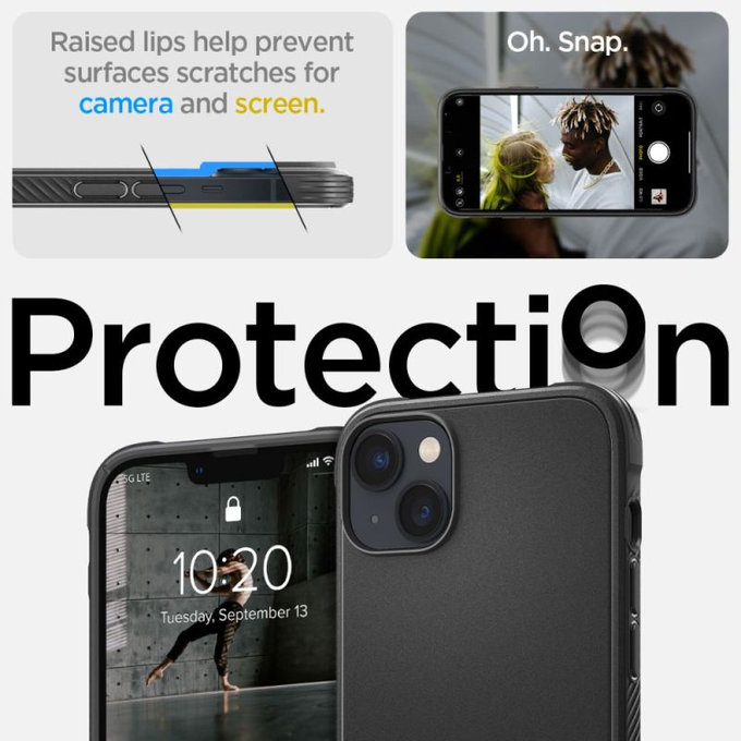 Spigen - Θήκη Rugged Armor με MagSafe για iPhone 14, Matte Black