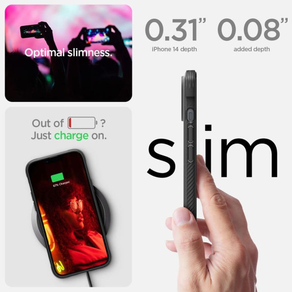Spigen - Θήκη Rugged Armor με MagSafe για iPhone 14, Matte Black