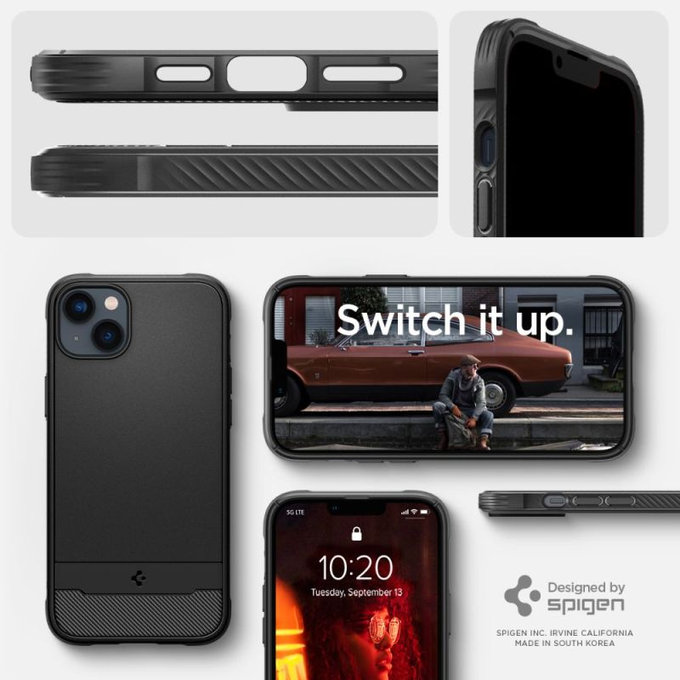 Spigen - Θήκη Rugged Armor με MagSafe για iPhone 14, Matte Black