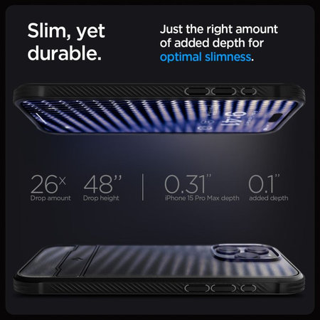 Spigen - Θήκη Rugged Armor με MagSafe για iPhone 15 Pro Max, Matte Black