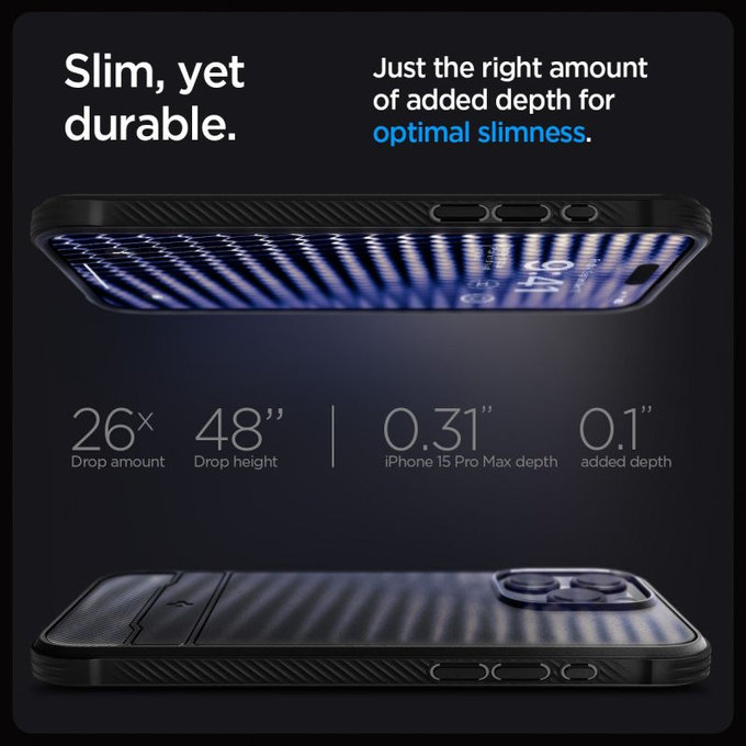 Spigen - Θήκη Rugged Armor με MagSafe για iPhone 15 Pro Max, Matte Black