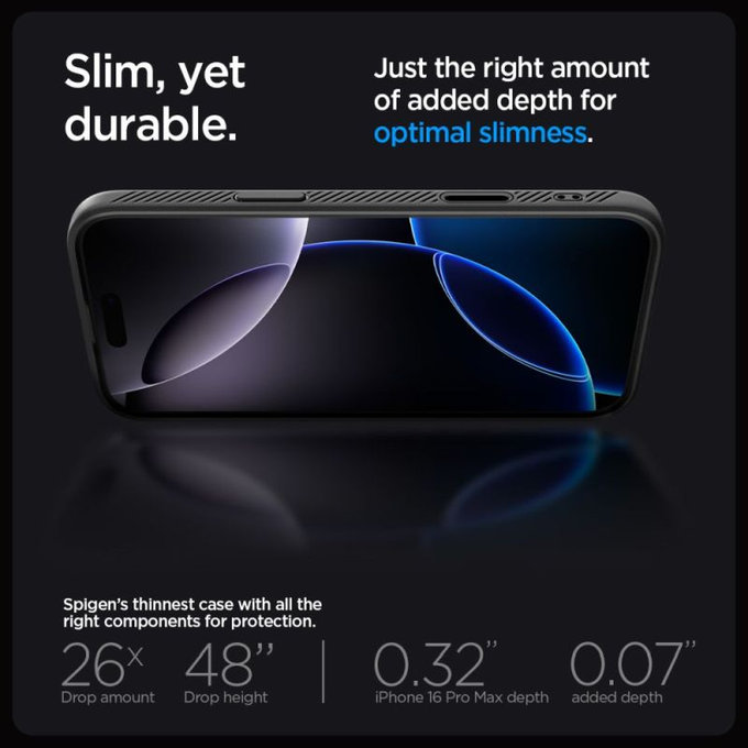 Spigen - Θήκη Liquid Air "T" με MagSafe για iPhone 16 Pro Max, Matte Black