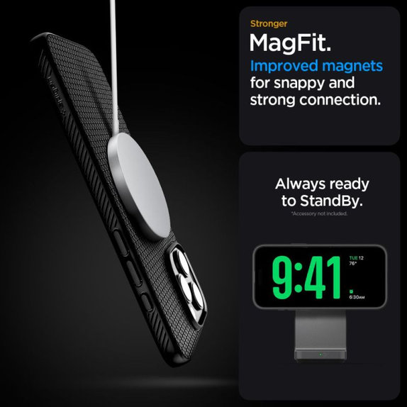 Spigen - Θήκη Liquid Air "T" με MagSafe για iPhone 16 Pro Max, Matte Black