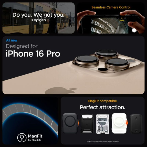 Spigen - Θήκη Liquid Air "T" με MagSafe για iPhone 16 Pro, Matte Black