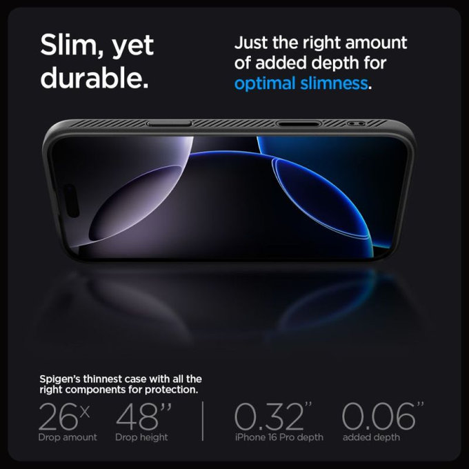 Spigen - Θήκη Liquid Air "T" με MagSafe για iPhone 16 Pro, Matte Black