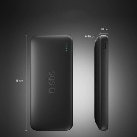 SBS - PowerBank 10000mAh, 10W, Infinity, LiFePO4, USB-C/USB-A, μαύρο