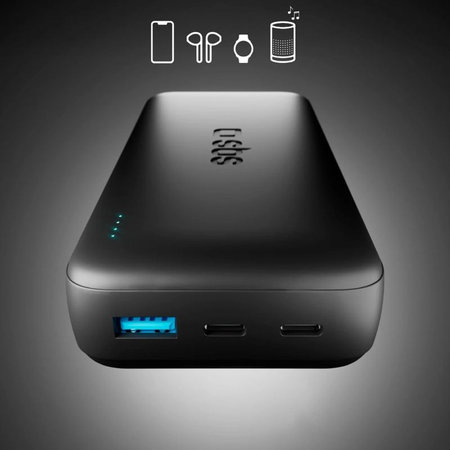 SBS - PowerBank 20000mAh, 10W, Infinity, LiFePO4, USB-C/USB-A, μαύρο