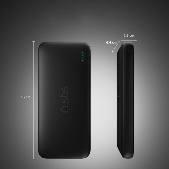 SBS - PowerBank 20000mAh, 10W, Infinity, LiFePO4, USB-C/USB-A, μαύρο