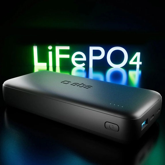 SBS - PowerBank 20000mAh, 10W, Infinity, LiFePO4, USB-C/USB-A, μαύρο