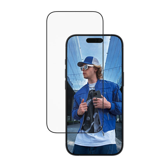 Σκληρυμένο γυαλί UWF με εφαρμογέα για iPhone 17/16 Pro, Μαύρο, PanzerGlass