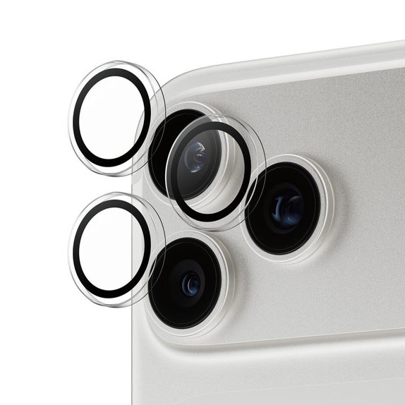 Προστατευτικό καλύμματος φακού Hoops για iPhone 17 Pro Max/17 Pro/16 Pro Max/16 Pro, Transparent, PanzerGlass