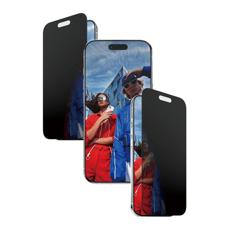 PanzerGlass - Σκληρό γυαλί UWF 2-Way Privacy με εφαρμοστή για iPhone 17 Air, μαύρο