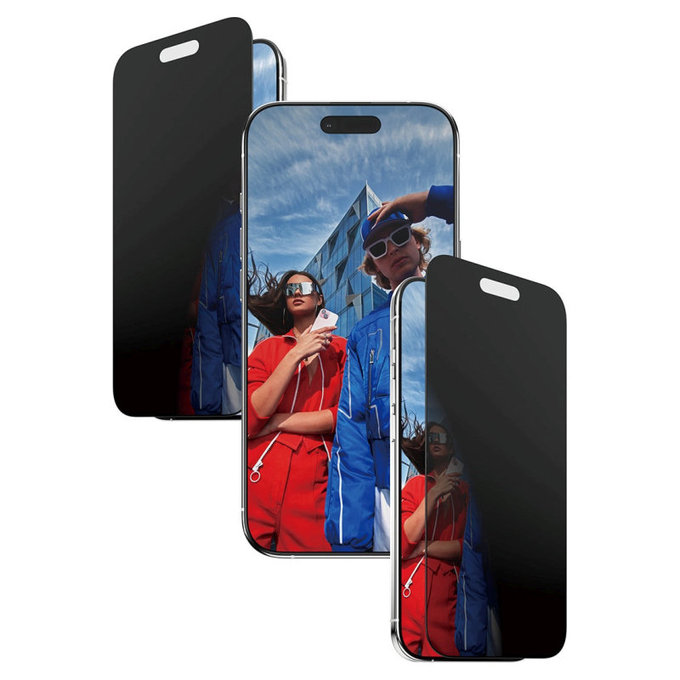 Προστατευτικό γυαλί UWF 2-Way Privacy με εφαρμογέα για iPhone 17 Air, Μαύρο, PanzerGlass