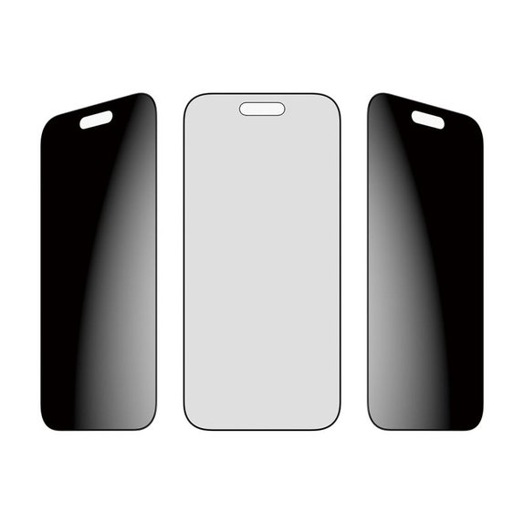 PanzerGlass - Σκληρό γυαλί UWF 2-Way Privacy με εφαρμοστή για iPhone 17 Air, μαύρο
