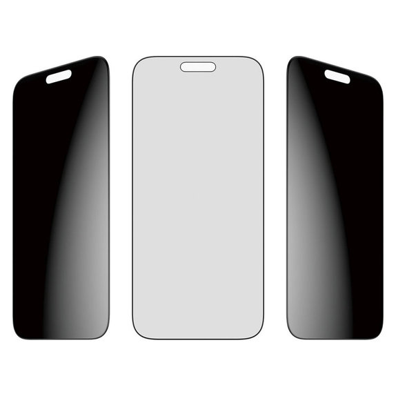 Σκληρυμένο γυαλί UWF 2-Way Privacy με Fastfit για iPhone 17 Pro Max, Μαύρο, PanzerGlass