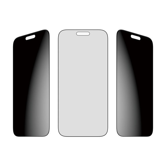 Σκληρυμένο γυαλί UWF 2-Way Privacy με Fastfit για iPhone 17 Pro Max, Μαύρο, PanzerGlass