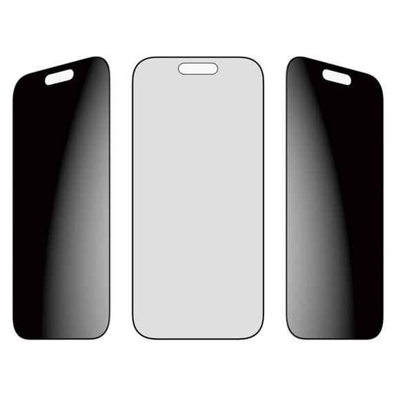 Σκληρυμένο γυαλί UWF 2-Way Privacy με Fastfit για iPhone 17/16 Pro, Μαύρο, PanzerGlass