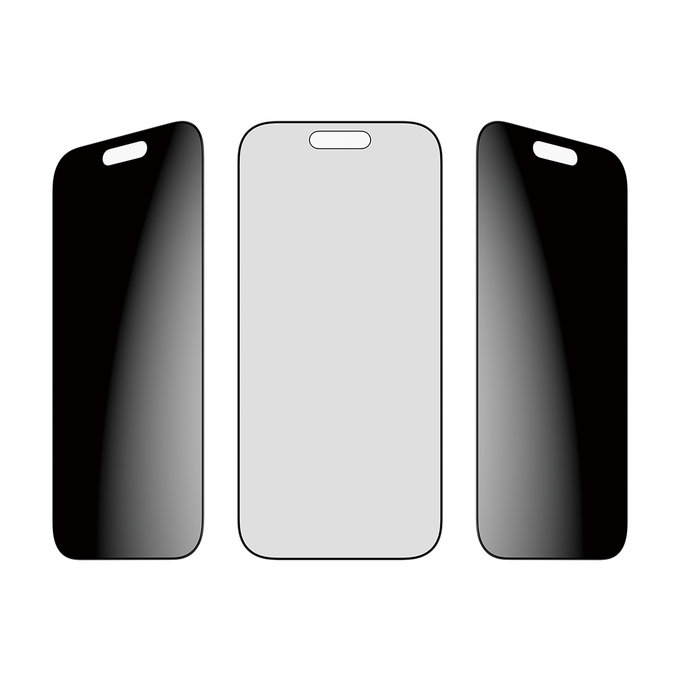 Σκληρυμένο γυαλί UWF 2-Way Privacy με Fastfit για iPhone 17/16 Pro, Μαύρο, PanzerGlass