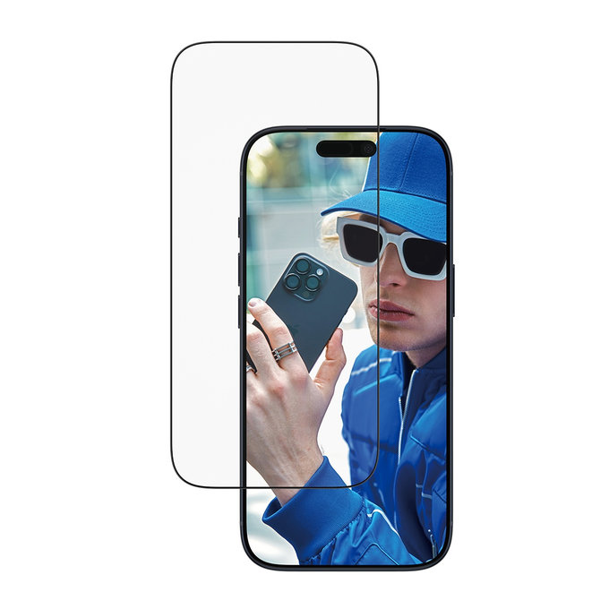 Σκληρυμένο γυαλί UWF με εφαρμογέα για iPhone 17 Pro, Μαύρο, PanzerGlass