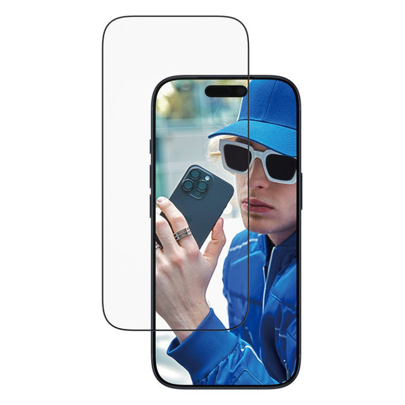 Σκληρυμένο γυαλί UWF με εφαρμογέα για iPhone 17 Pro, Μαύρο, PanzerGlass