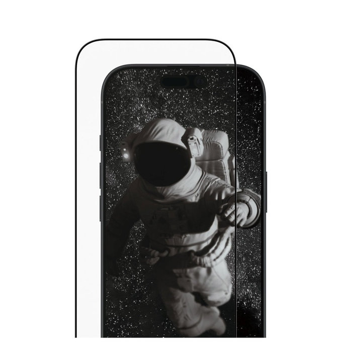 Σκληρυμένο γυαλί UWF Ceramic II με Fastfit για iPhone 17/16 Pro, Μαύρο, PanzerGlass