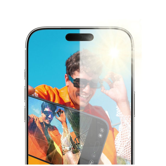 Προστατευτικό γυαλί Anti-Reflective με εφαρμογέα για iPhone 17 Pro Max, Μαύρο, PanzerGlass