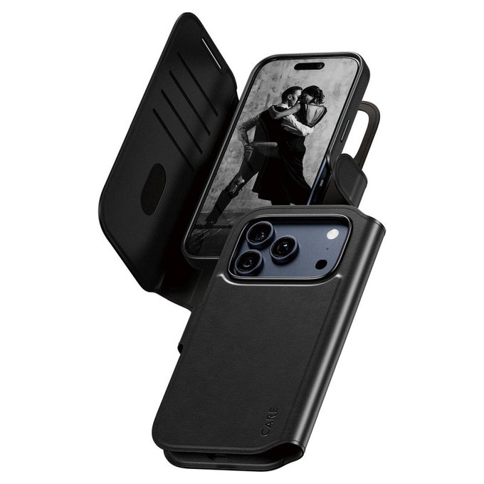 Θήκη Wallet Tango Two-In-One με MagSafe για iPhone 17 Pro, Μαύρο, CARE