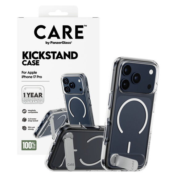 Θήκη Kickstand για iPhone 17 Pro, Διάφανο, PanzerGlass