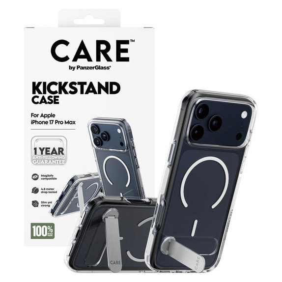 Θήκη Kickstand για iPhone 17 Pro Max, Διαφανές, PanzerGlass