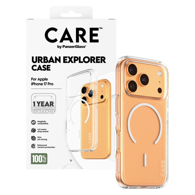 Θήκη Urban Explorer με MagSafe για iPhone 17 Pro, Λευκό, CARE