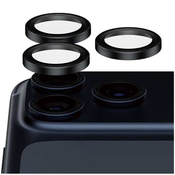 Προστατευτικό καλύμματος φακού Hoops Ceramic II για iPhone 17 Pro Max/17 Pro/16 Pro Max/16 Pro, μαύρο, PanzerGlass